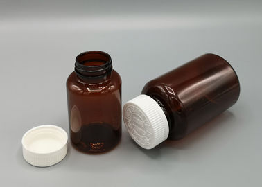 Botellas para los productos farmacéuticos, botellas plásticas del animal doméstico de Brown de la medicina 250ml con las tapas