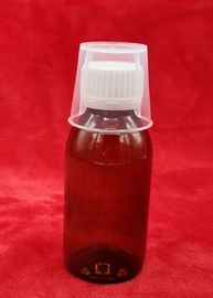 Botellas plásticas del animal doméstico del sistema completo, botellas de píldora líquidas de la farmacia del embalaje con el casquillo/la taza de medición
