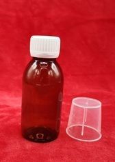 Botella ligera del jarabe de la medicina de Brown, botellas vacías del jarabe del trazador de líneas de aluminio